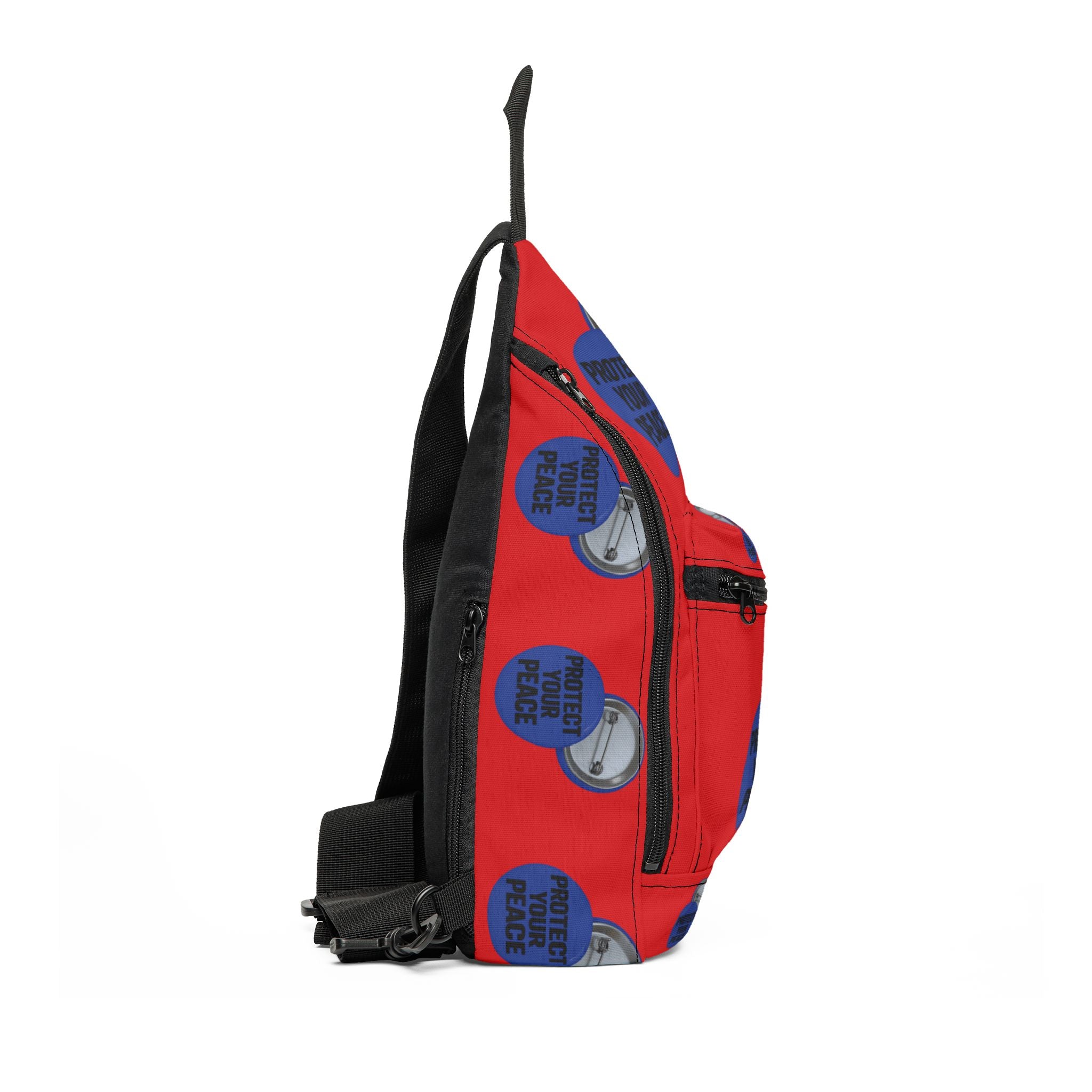 Protect Your Peace Red Sling Bag – Motivational Crossbody Pack