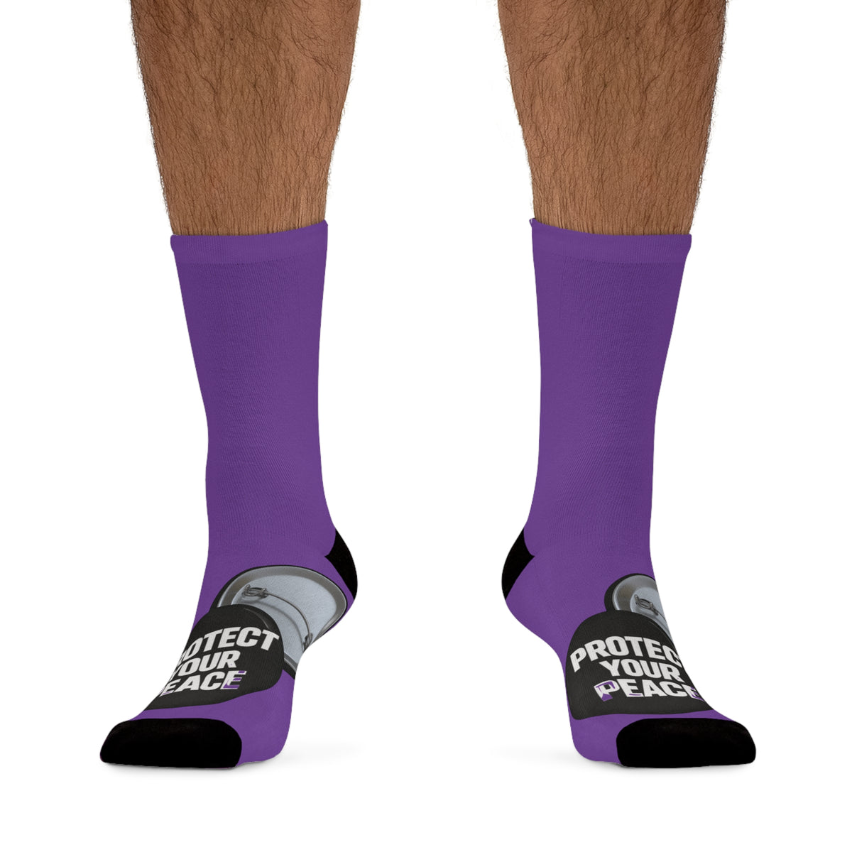 Protect Your Peace Purple Statement Socks