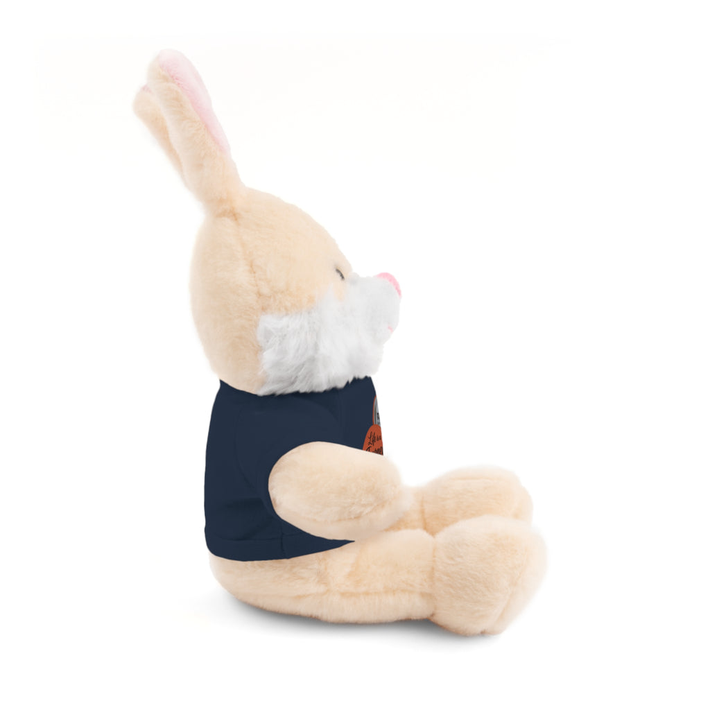 Life is a journey not a finish line. Plush Teddy Bear with Printed Tee — Cute Personalized Gift for Kids & Couples