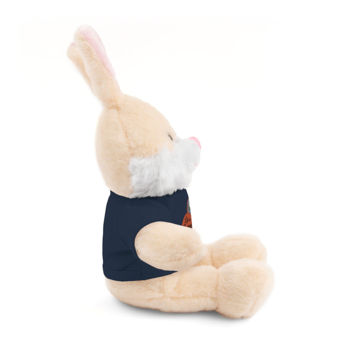 Life is a journey not a finish line. Plush Teddy Bear with Printed Tee — Cute Personalized Gift for Kids & Couples