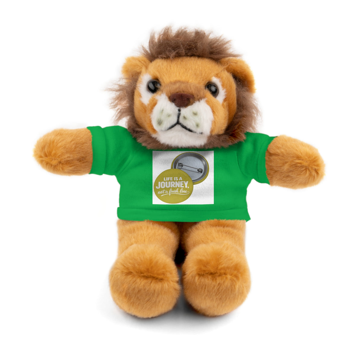 Cute Brown Teddy Bear with 'Life Is a Journey not a finish line.' Tee — Plush Gift for Kids & Travelers