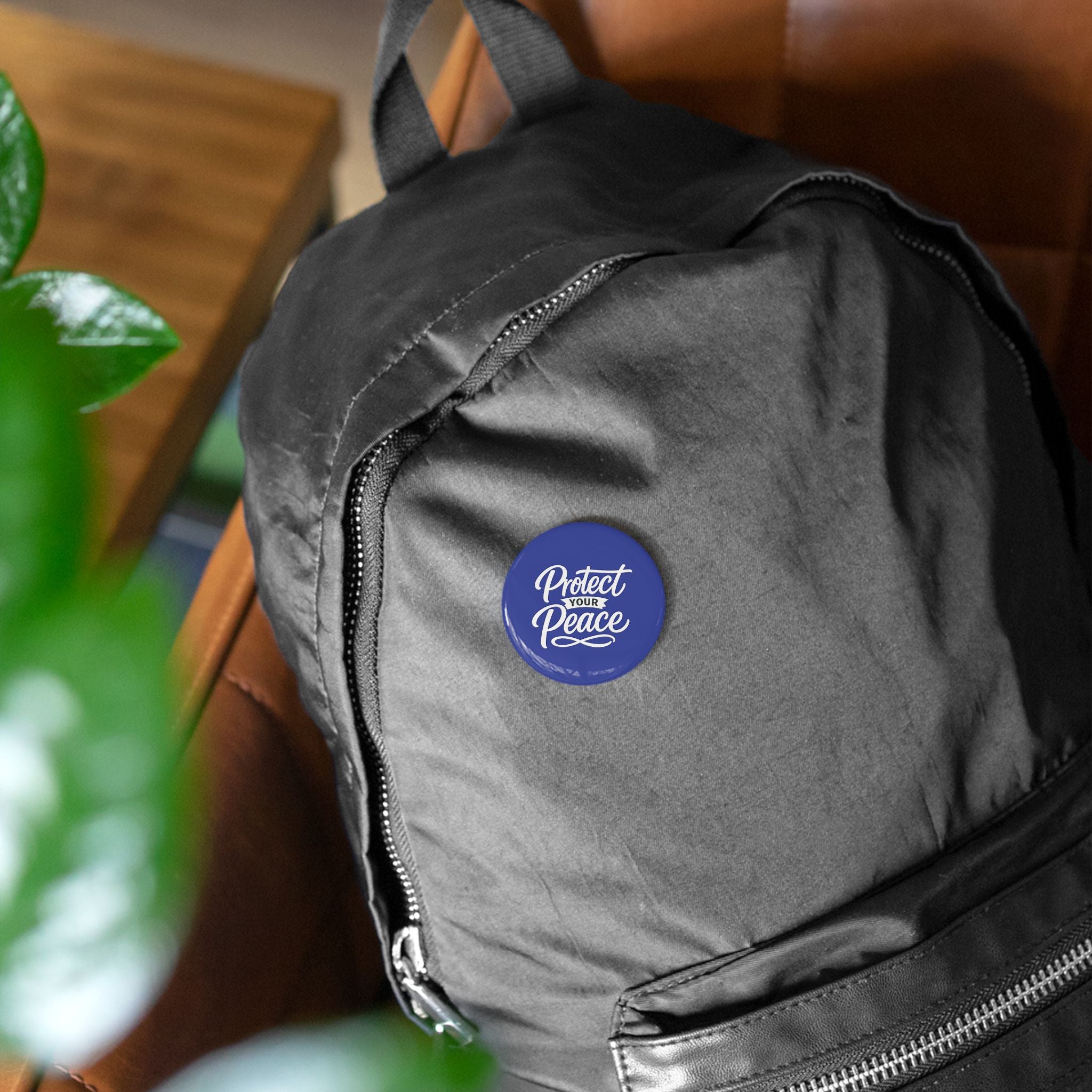 Protect Your Peace Round Pin — Inspirational Mental Health Button