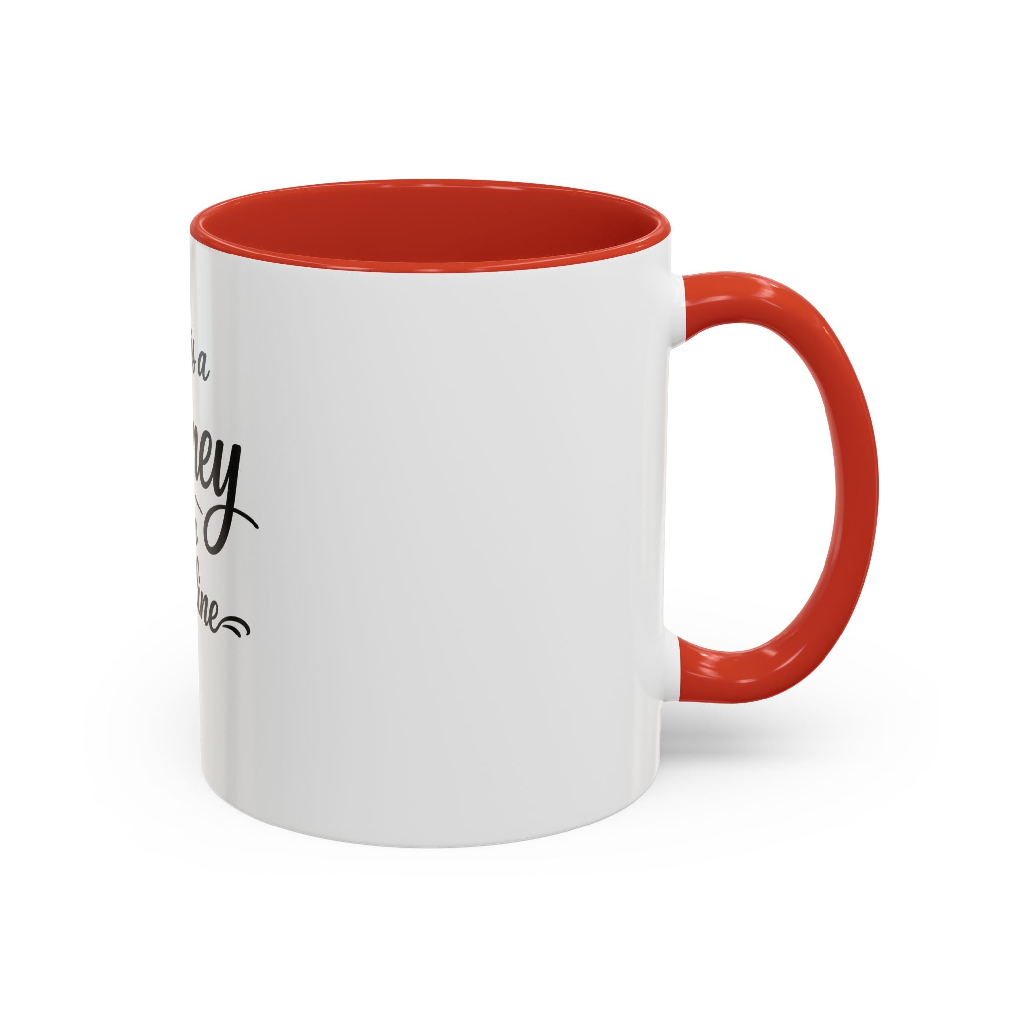 Life Is a Journey Not a Finish Line Accent Coffee Mug – Inspirational Quote Ceramic Mug (11/15oz)