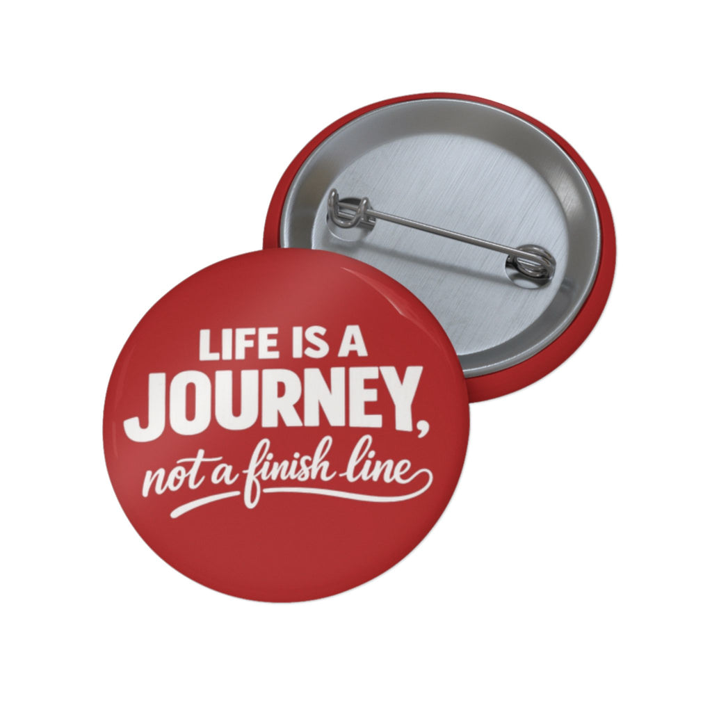 Motivational Sticker - "Life Is A Journey, Not A Finish Line" Red Inspirational Decal