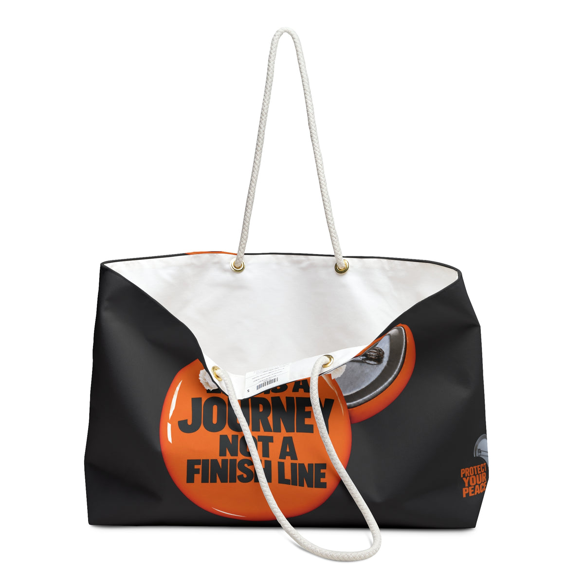 Weekender Bag — "Life Is A Journey, Not A Finish Line" Motivational Travel Tote