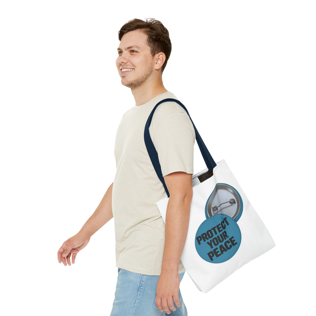 Protect Your Peace Tote Bag - Inspirational Everyday Canvas Shopper