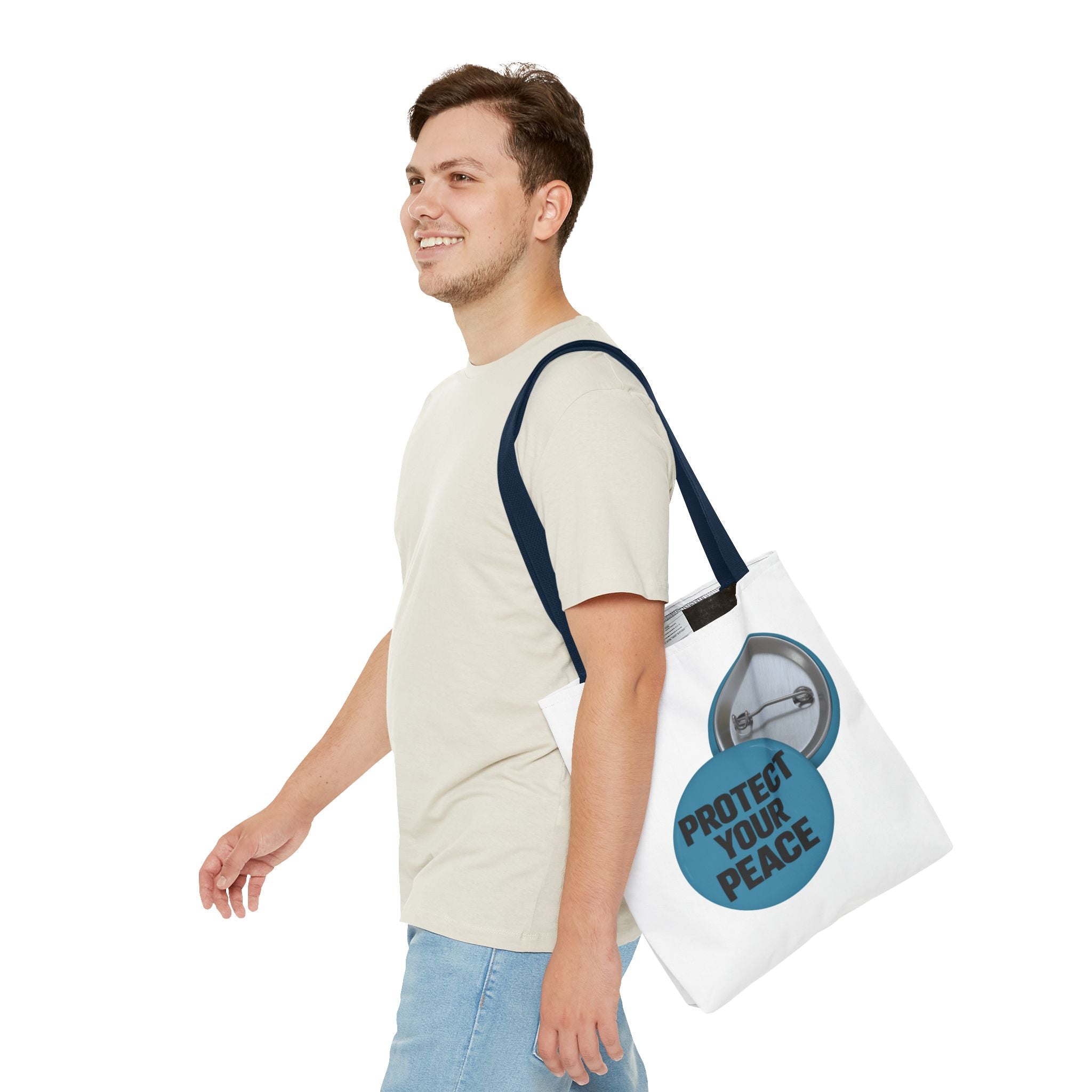 Protect Your Peace Tote Bag - Inspirational Everyday Canvas Shopper