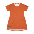 Orange T-Shirt Dress graphic design I have a sound mind and sleeve protect your peace.