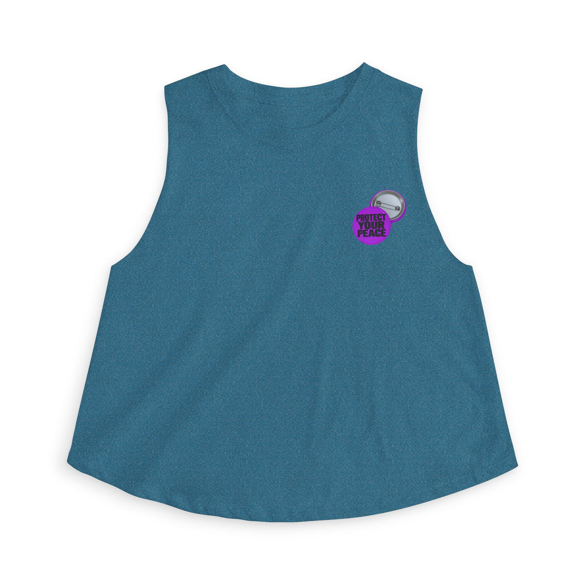 Crop Top — Small Purple Retro Cassette Graphic