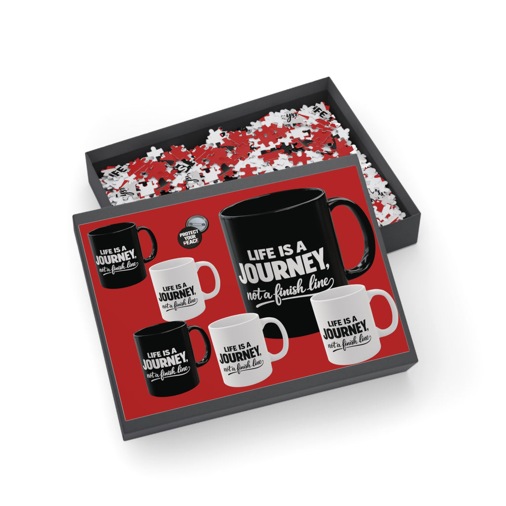 Journey Quote Puzzle — "Life Is a Journey, Not a Finish Line" Jigsaw