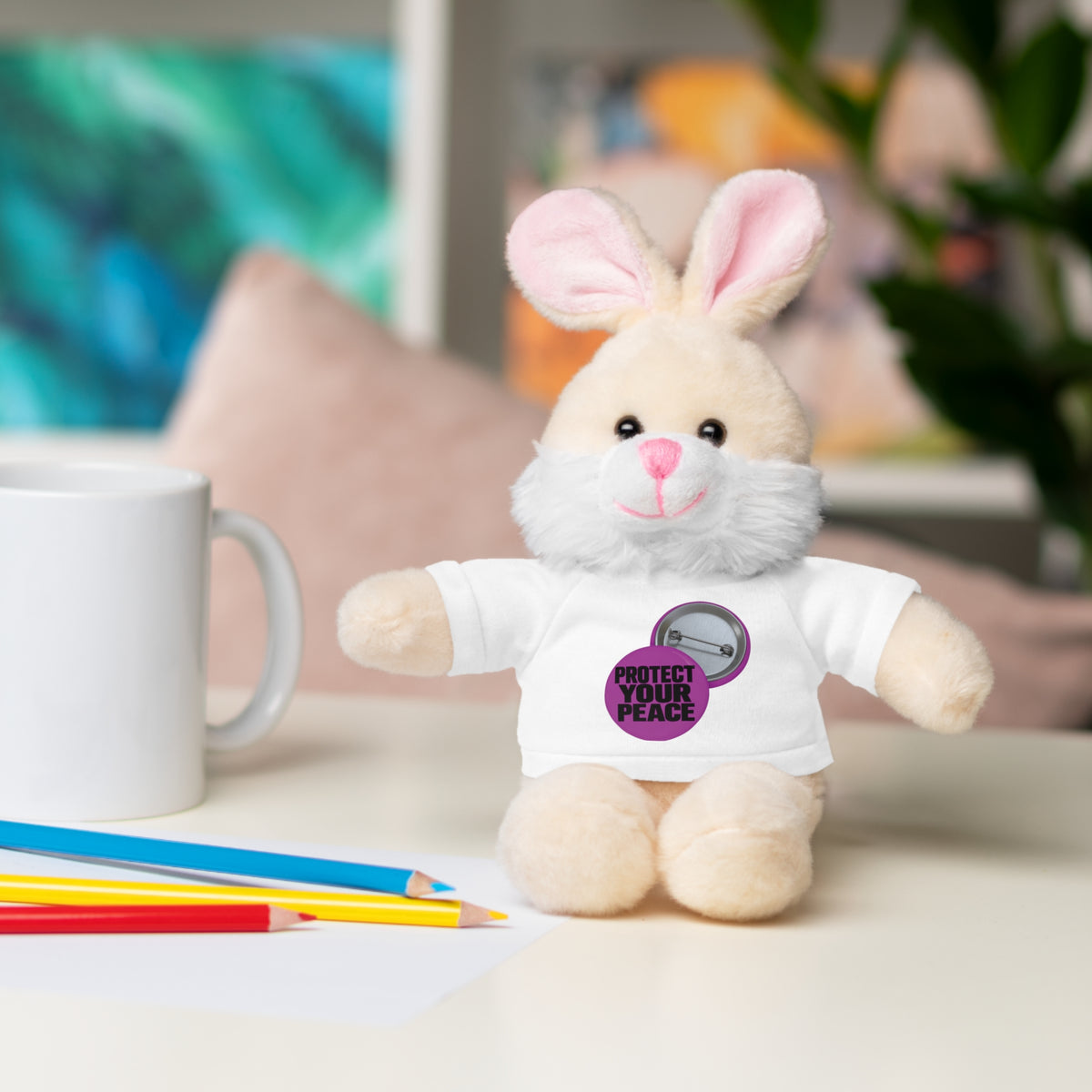 Protect Your Peace Teddy Bear with 'Protect Your Peace' Tee