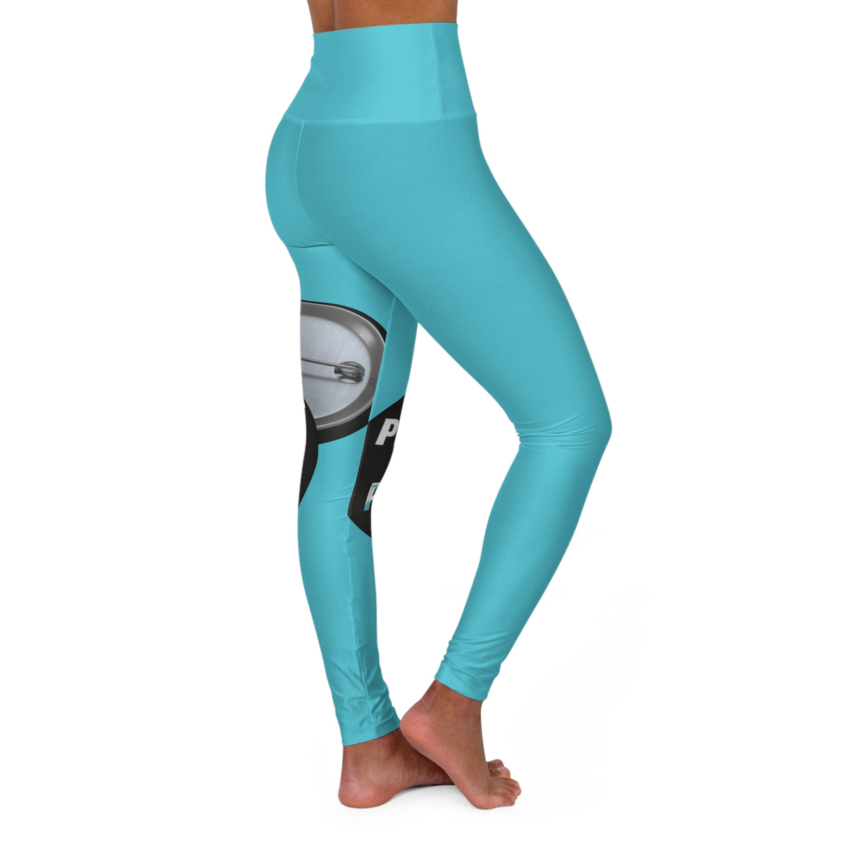 Protect Your Peace High-Waisted Yoga Leggings — Aqua