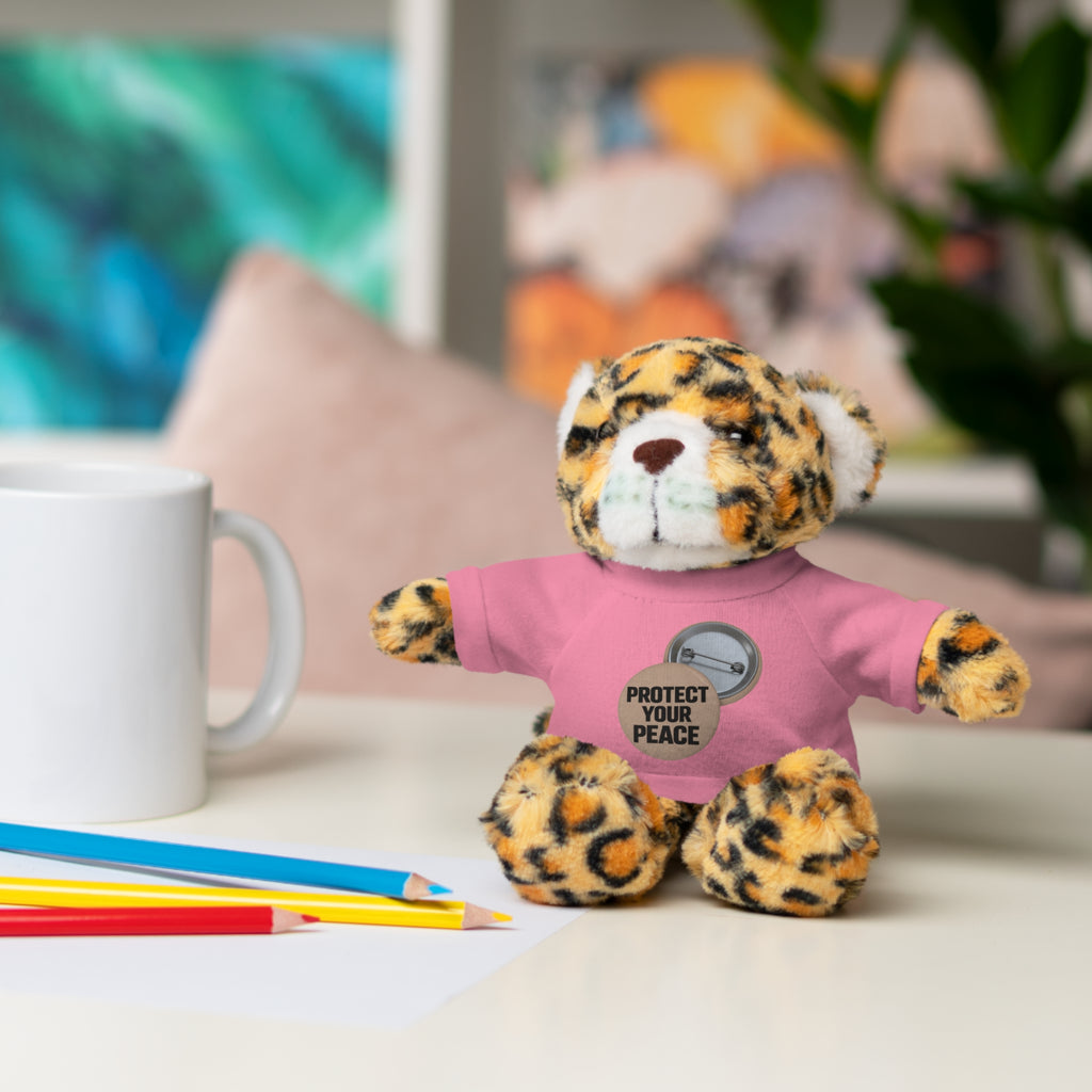 Protect Your Peace Teddy Bear — Plush Stuffed Animal with Tee