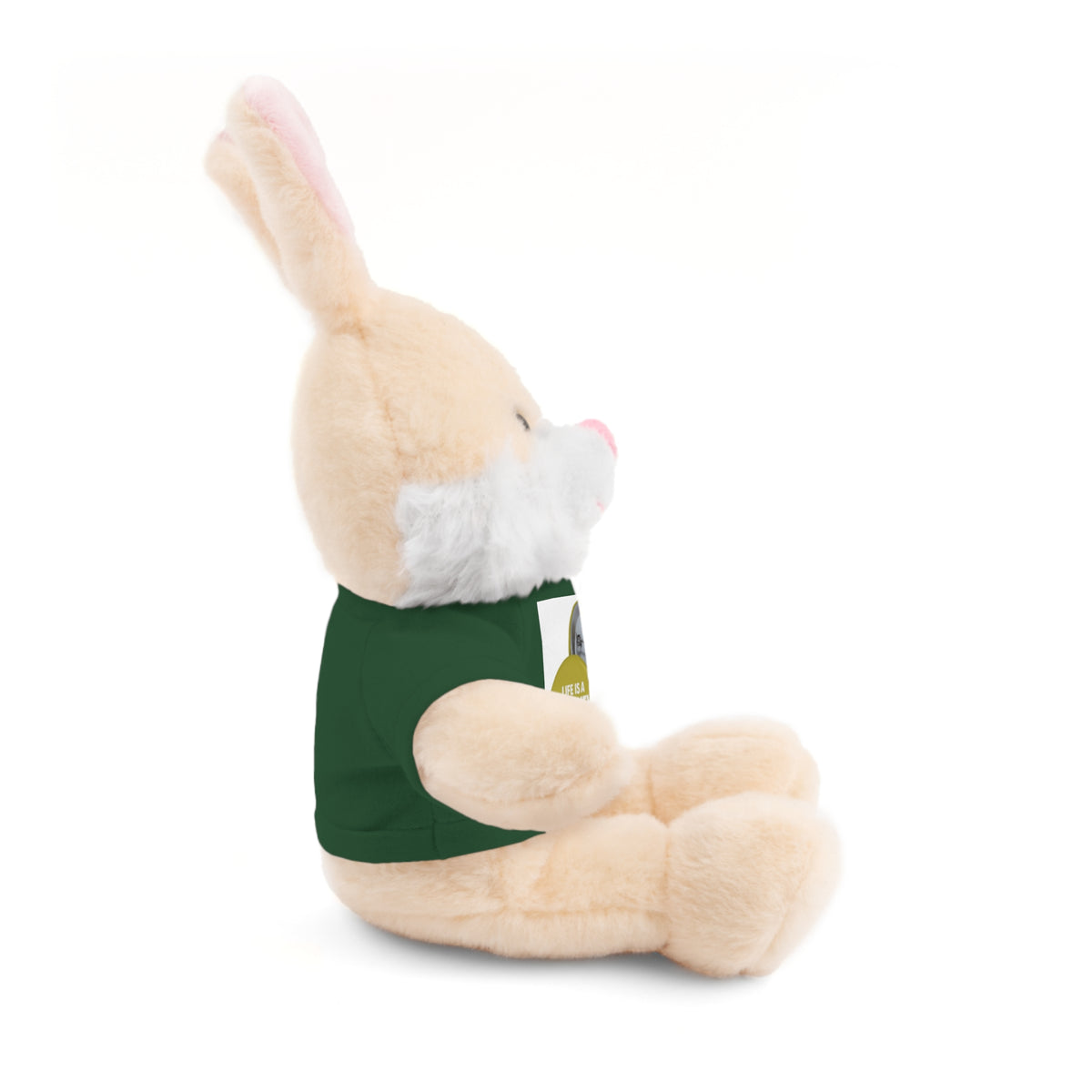 Cute Brown Teddy Bear with 'Life Is a Journey not a finish line.' Tee — Plush Gift for Kids & Travelers