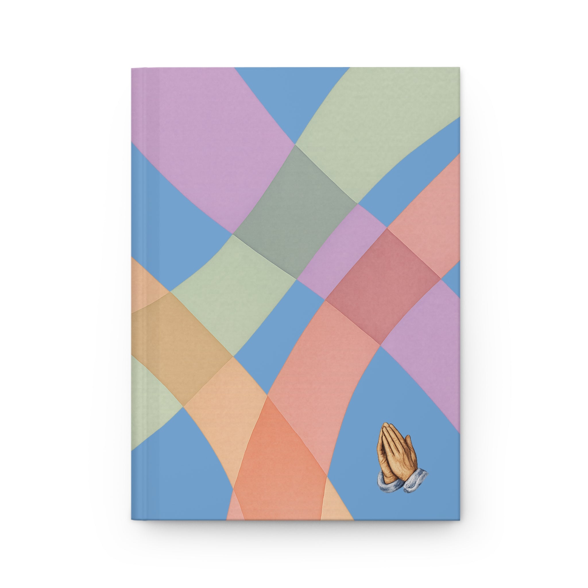 Praying Hands Hardcover Journal — Pastel Geometric Devotional Notebook