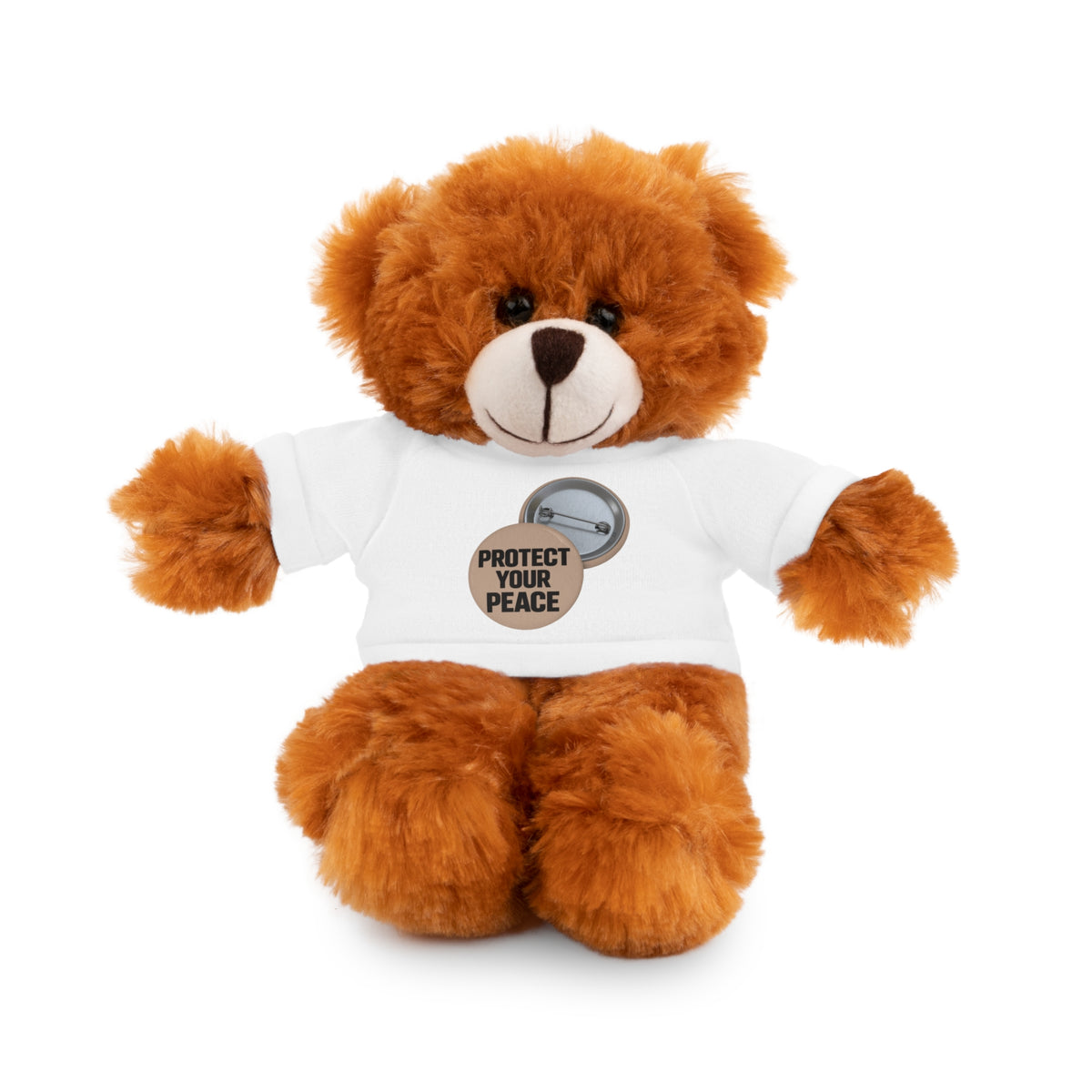 Protect Your Peace Teddy Bear — Plush Stuffed Animal with Tee