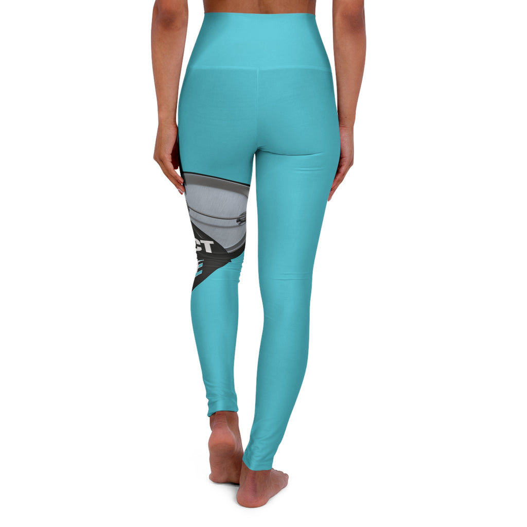 Protect Your Peace High-Waisted Yoga Leggings — Aqua