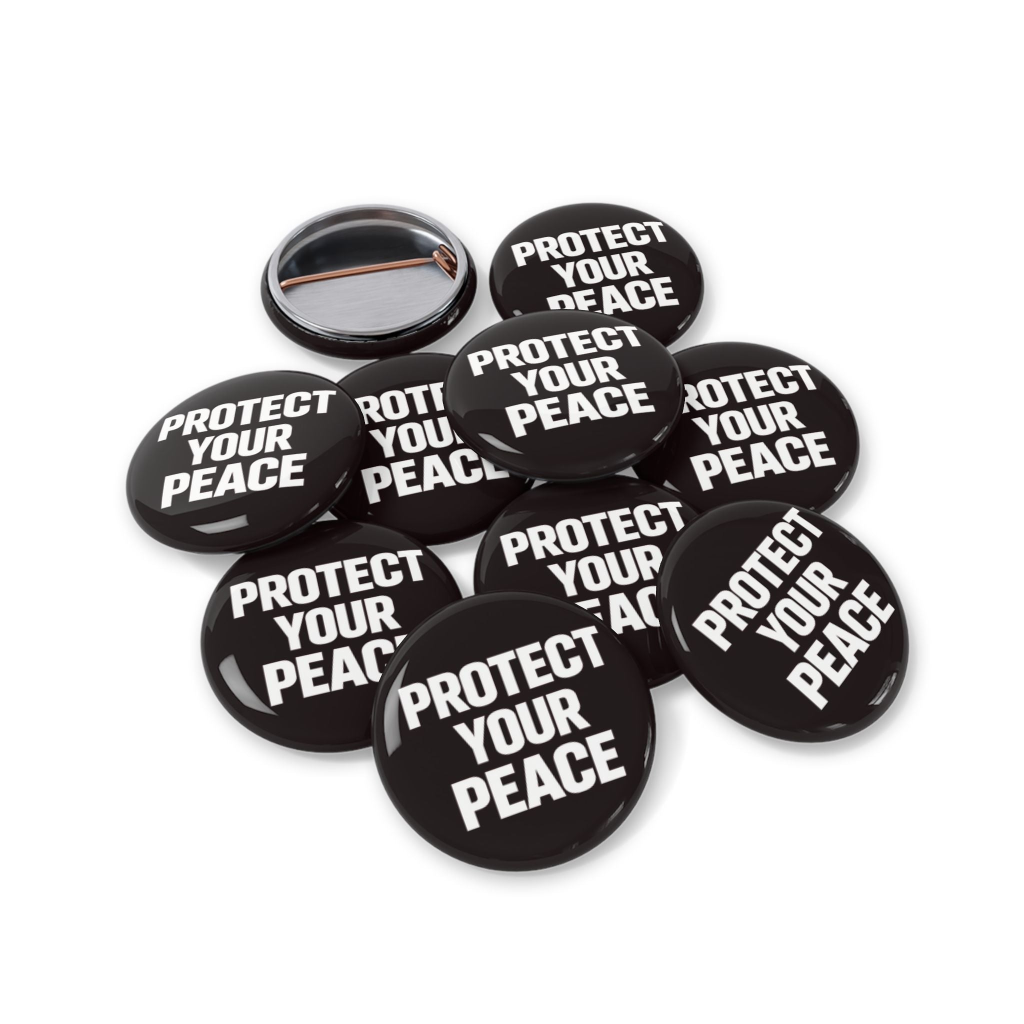 Protect Your Peace Pin — Round Enamel Button Badge