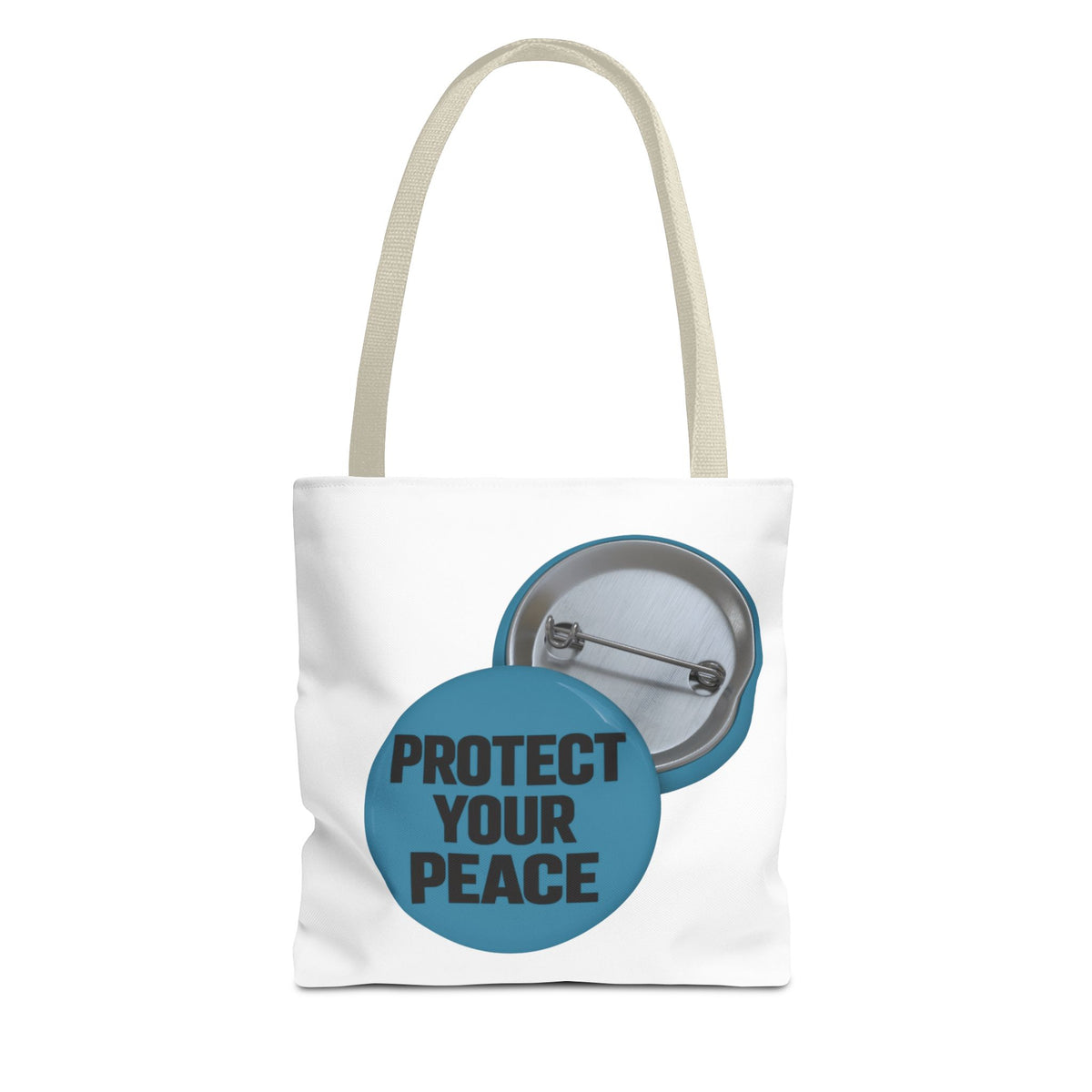 Protect Your Peace Tote Bag - Inspirational Everyday Canvas Shopper