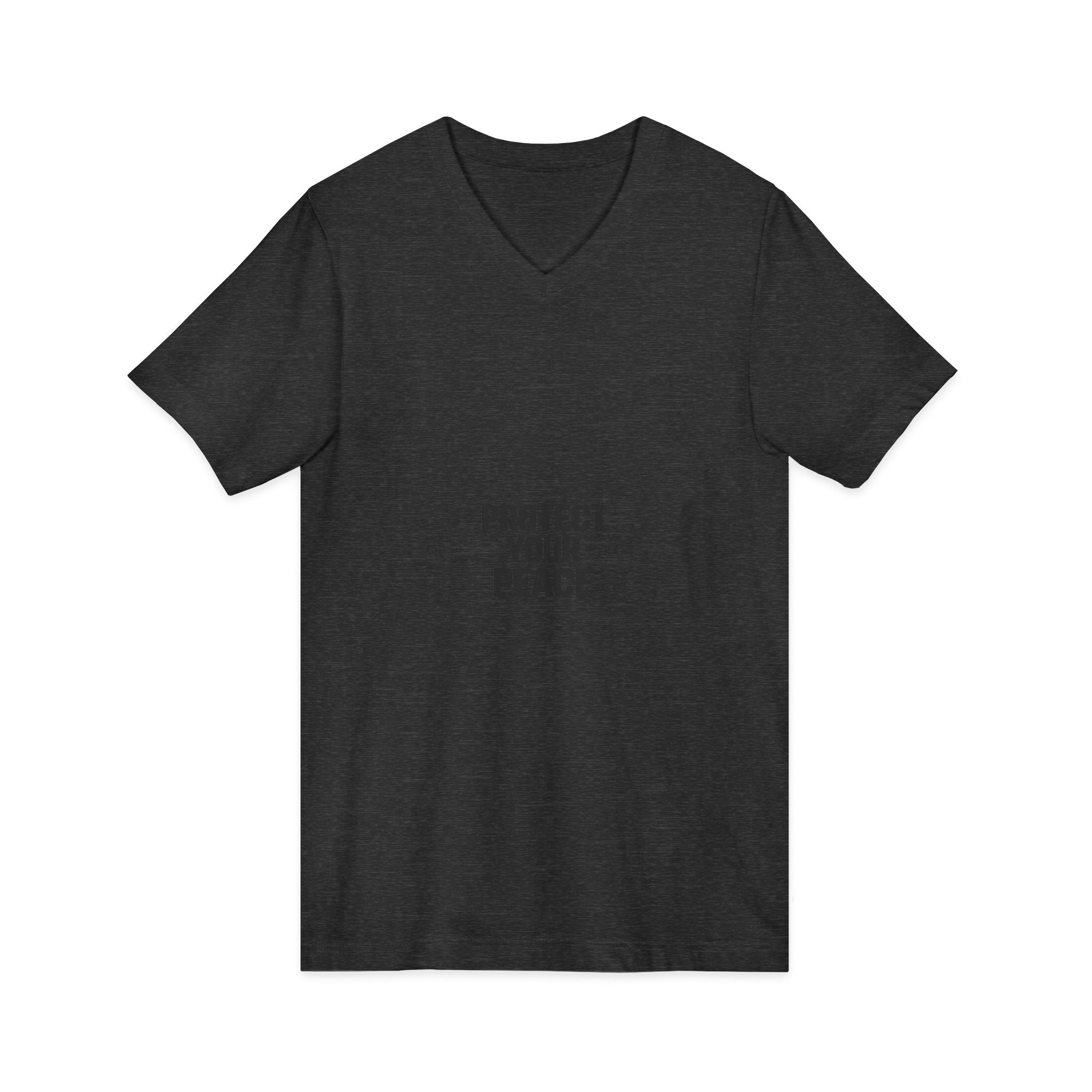 Protect Your Peace V-Neck Tee — Minimalist Self-Care Message Shirt