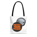 Tote Bag — Protect Your Peace Button Print Canvas Tote