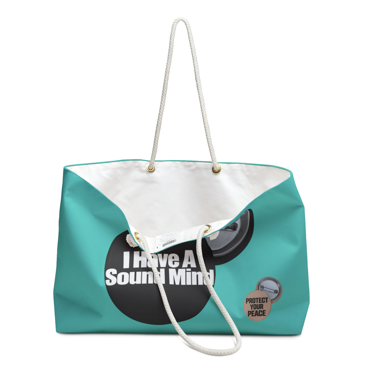 I Have a Sound Mind  graphic design Inspirational Weekender Bag