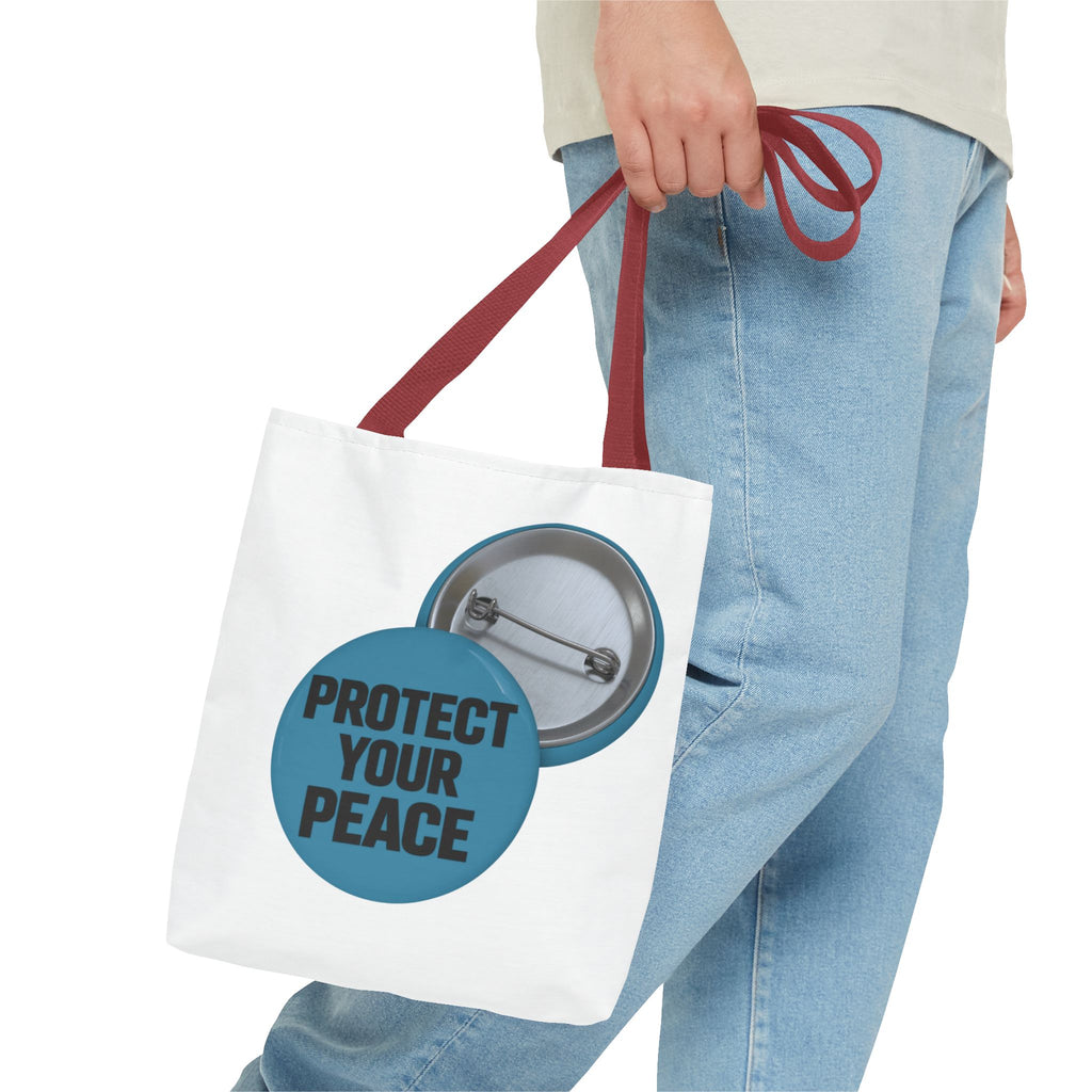 Protect Your Peace Tote Bag - Inspirational Everyday Canvas Shopper