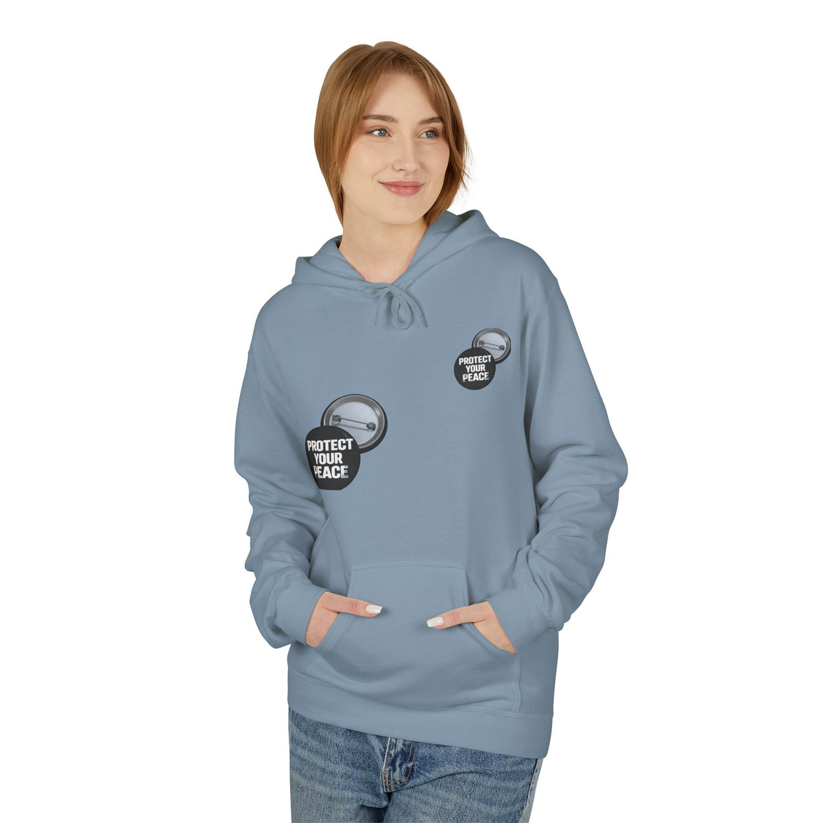 Protect Your Peace Hoodie — Minimal Badge Graphic Pullover