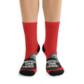 Protect Your Peace Red Statement Socks