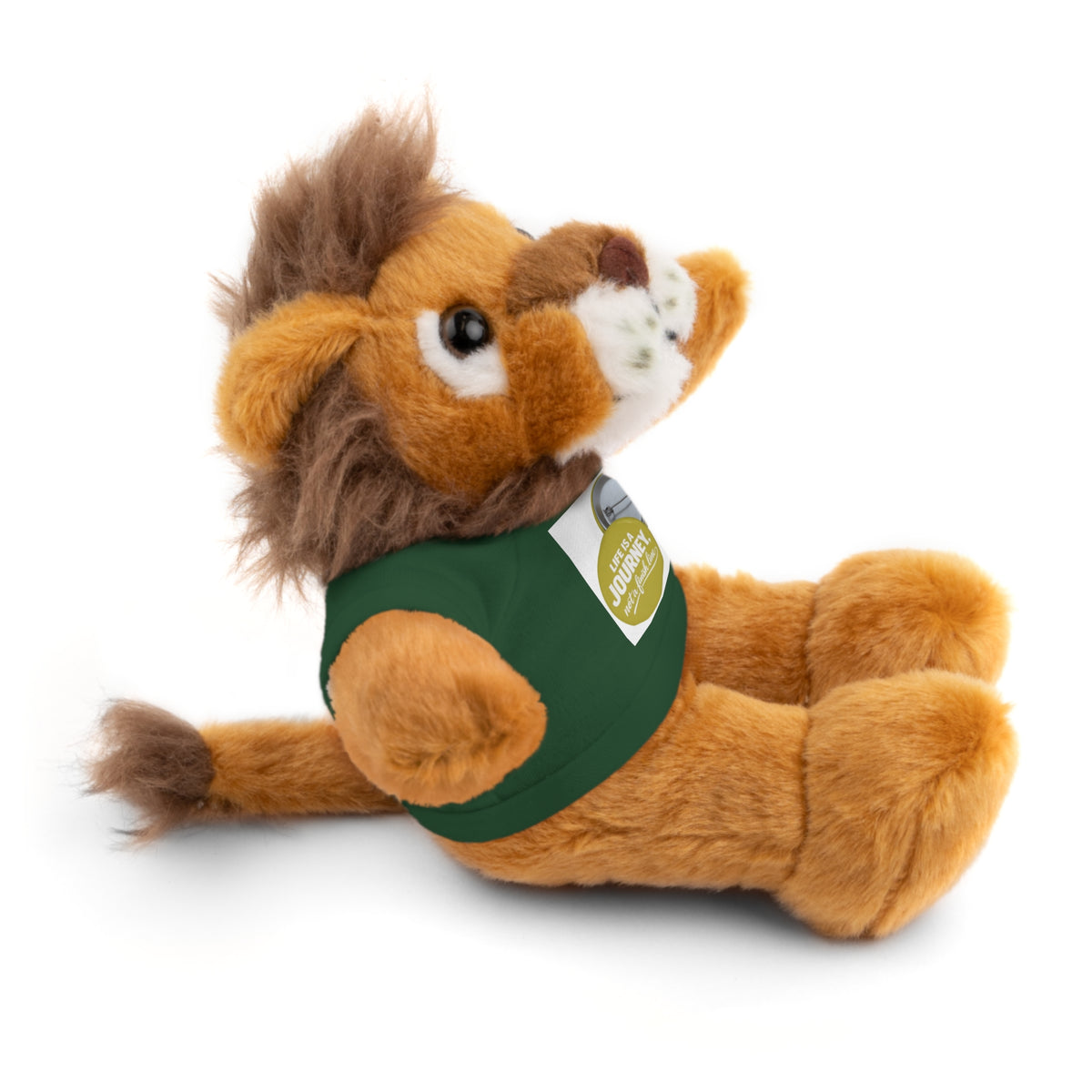 Cute Brown Teddy Bear with 'Life Is a Journey not a finish line.' Tee — Plush Gift for Kids & Travelers