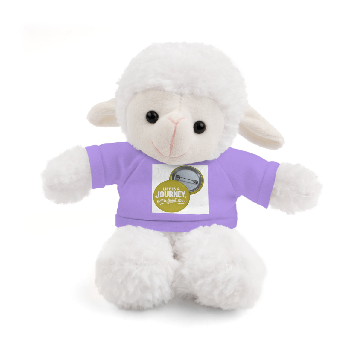 Cute Brown Teddy Bear with 'Life Is a Journey not a finish line.' Tee — Plush Gift for Kids & Travelers