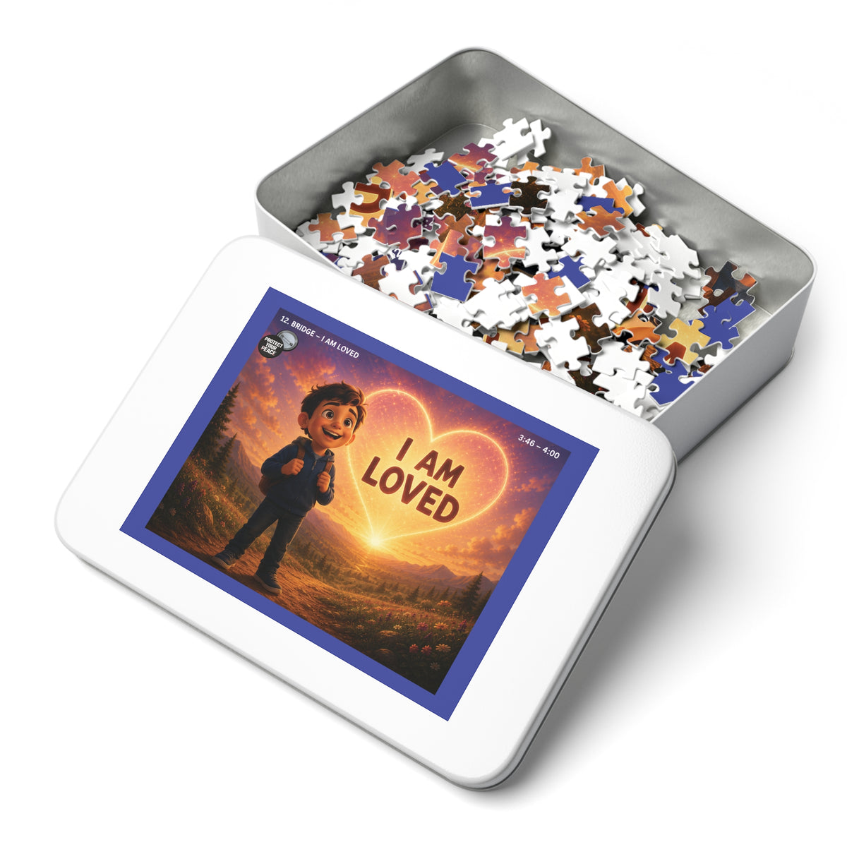 I Am Loved Jigsaw Puzzle (Heart Sunset Scene)