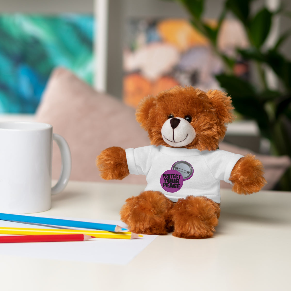 Protect Your Peace Teddy Bear with 'Protect Your Peace' Tee