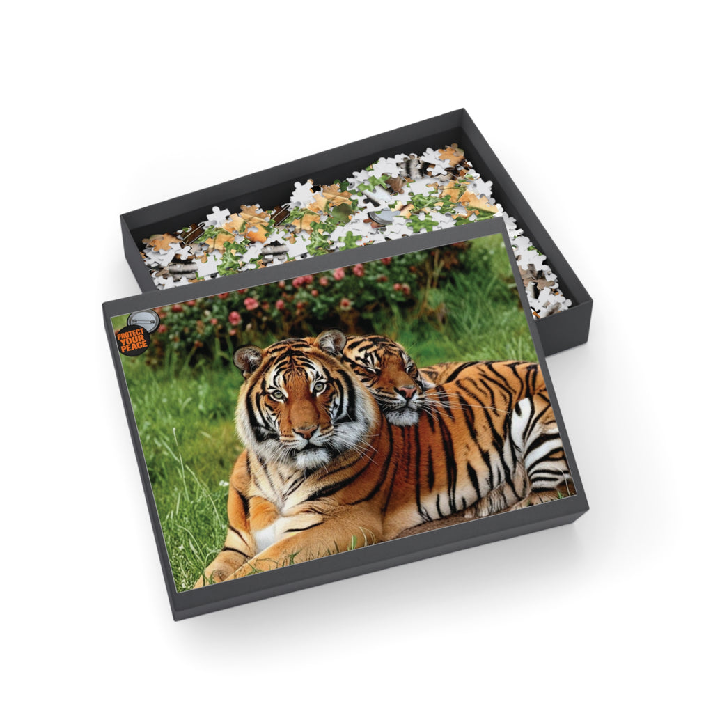 Tiger Pair Jigsaw Puzzle — Realistic Wildlife Puzzle (96/252/500/1000 pcs)