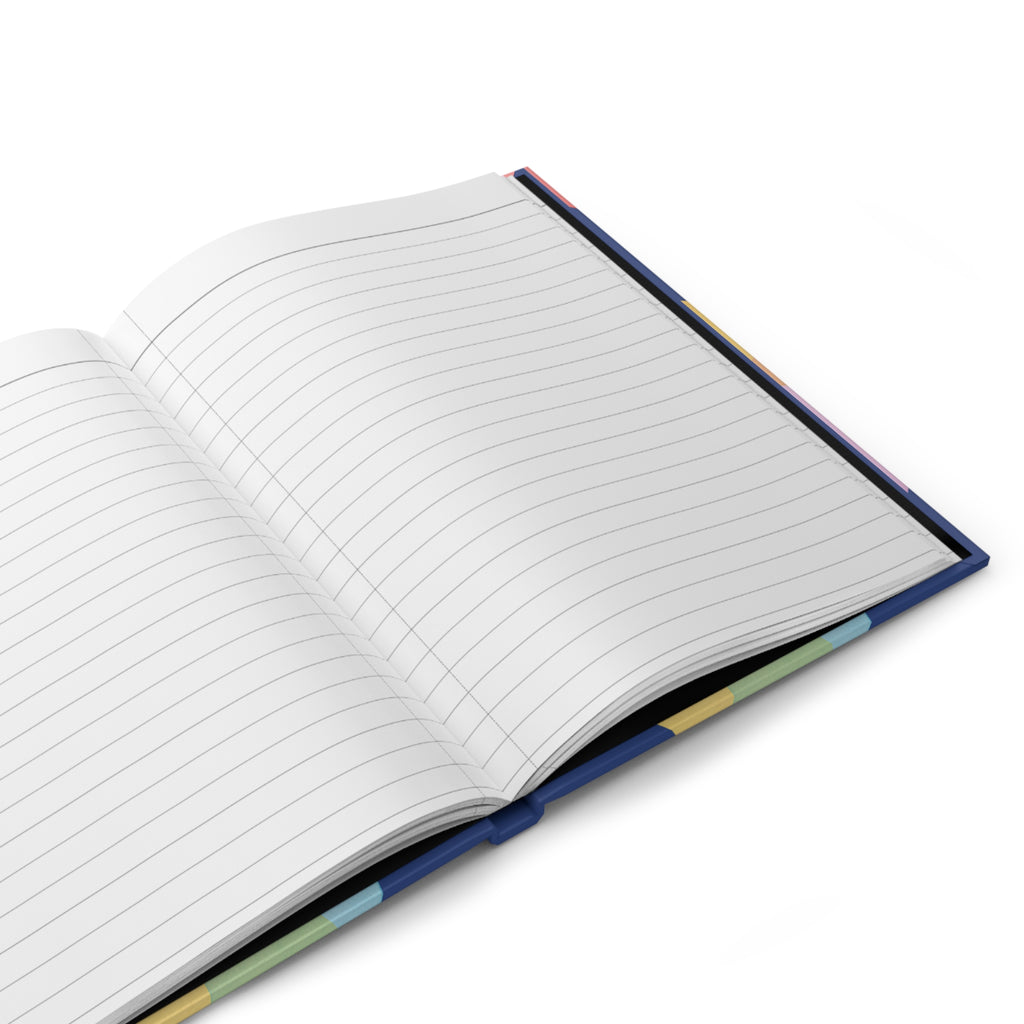 Colorful Woven Pattern Hardcover Journal — Prayer Hands Accent