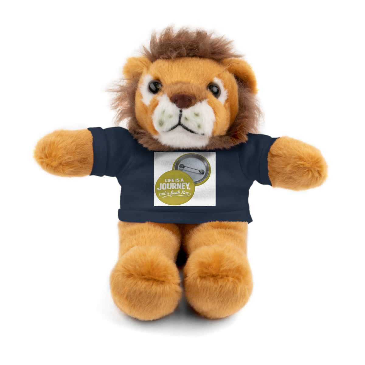 Cute Brown Teddy Bear with 'Life Is a Journey not a finish line.' Tee — Plush Gift for Kids & Travelers
