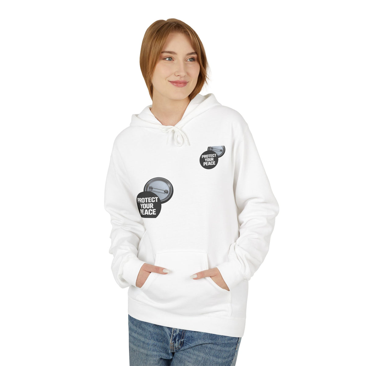 Protect Your Peace Hoodie — Minimal Bubble Logo Relaxed Pullover