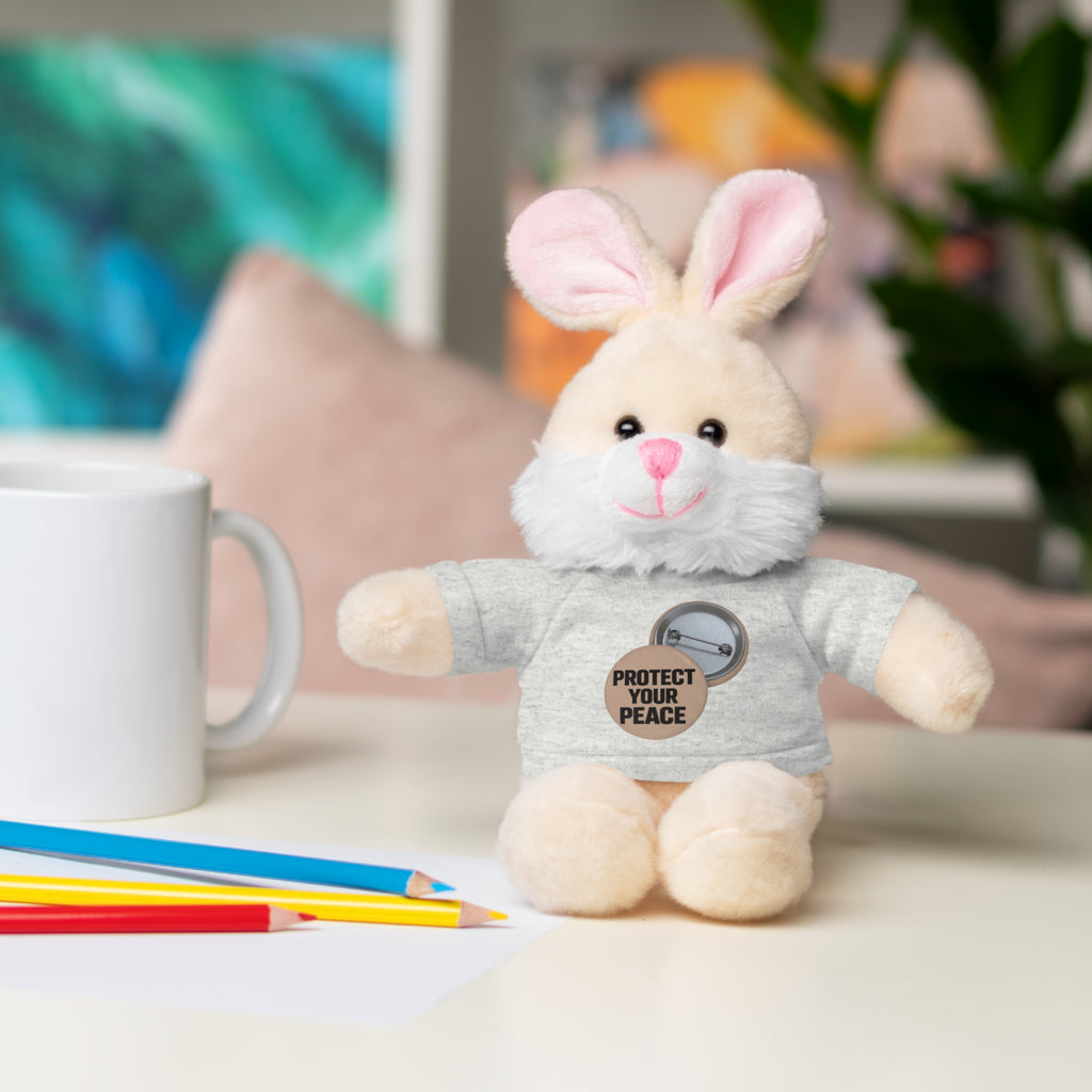 Protect Your Peace Teddy Bear — Plush Stuffed Animal with Tee