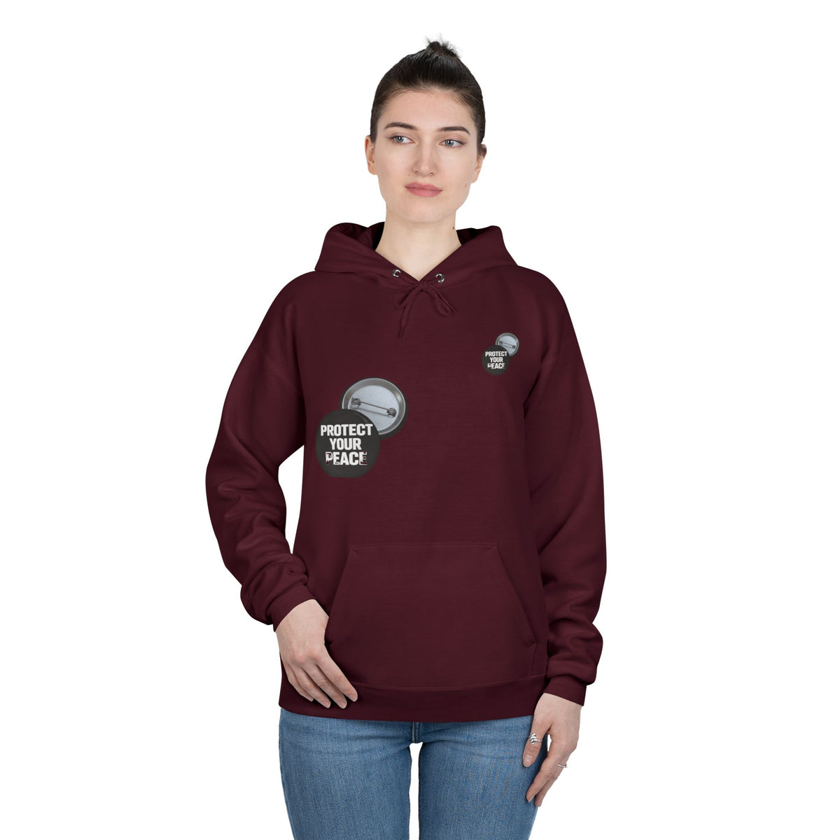 Protect Your Peace Hoodie — Minimal Badge Graphic Pullover