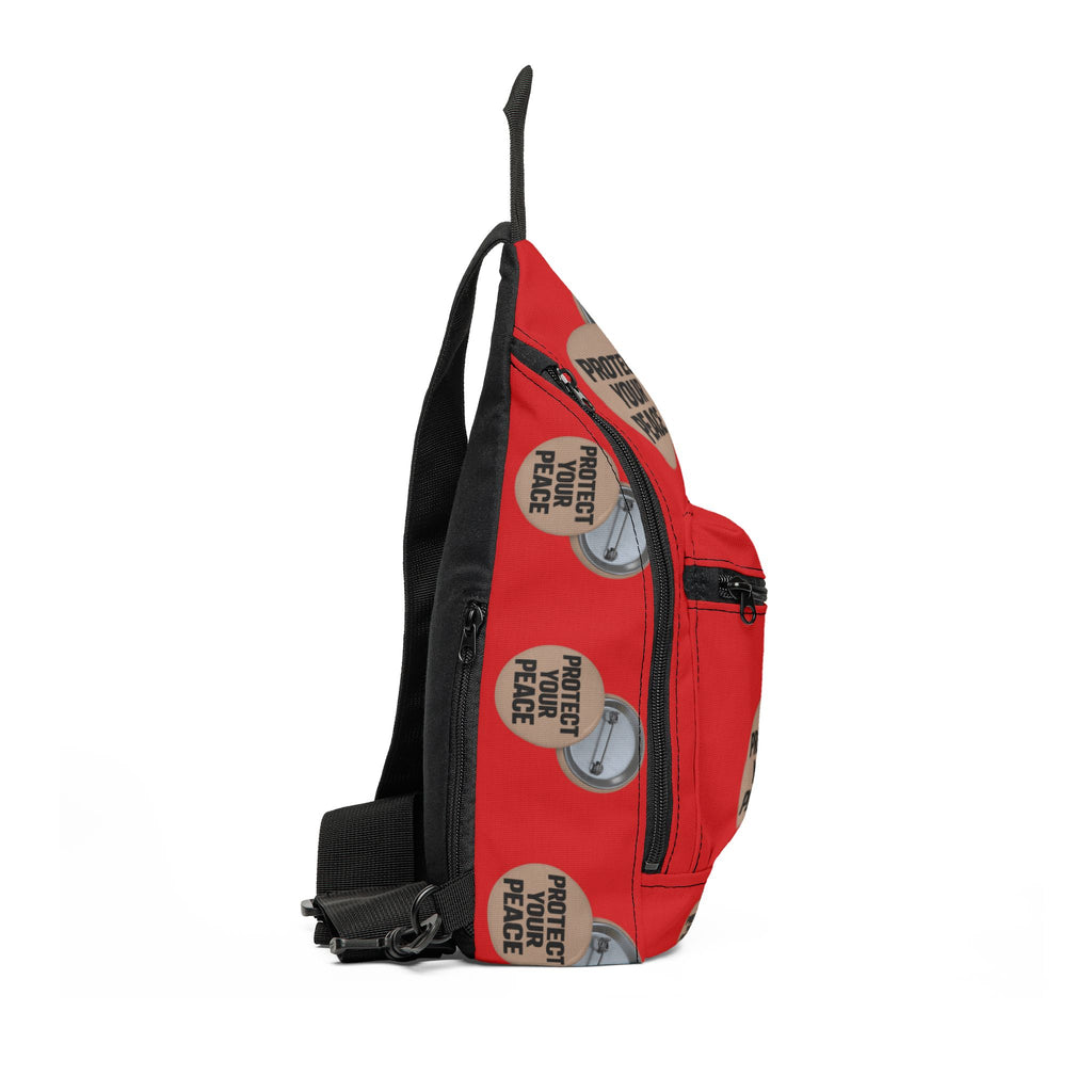 Protect Your Peace Sling Bag — Red Anti-Stress Everyday Crossbody