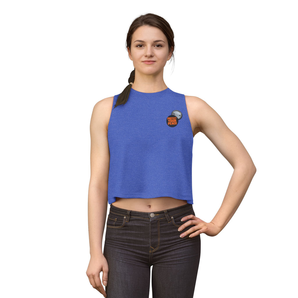 Women's Crop Top — 'Good Vibes Only' Mini Pin Graphic