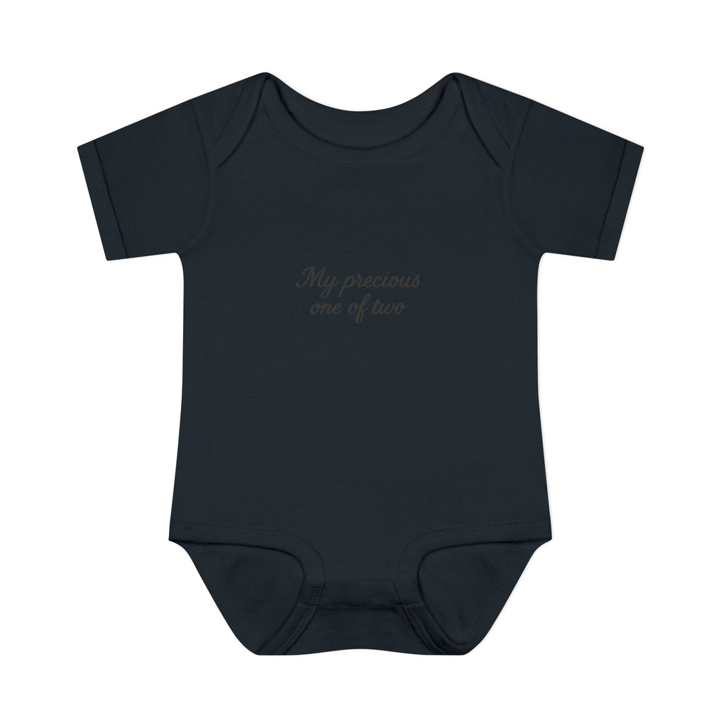 Infant Bodysuit "My Precious One of Two" – Twin Baby Announcement Onesie