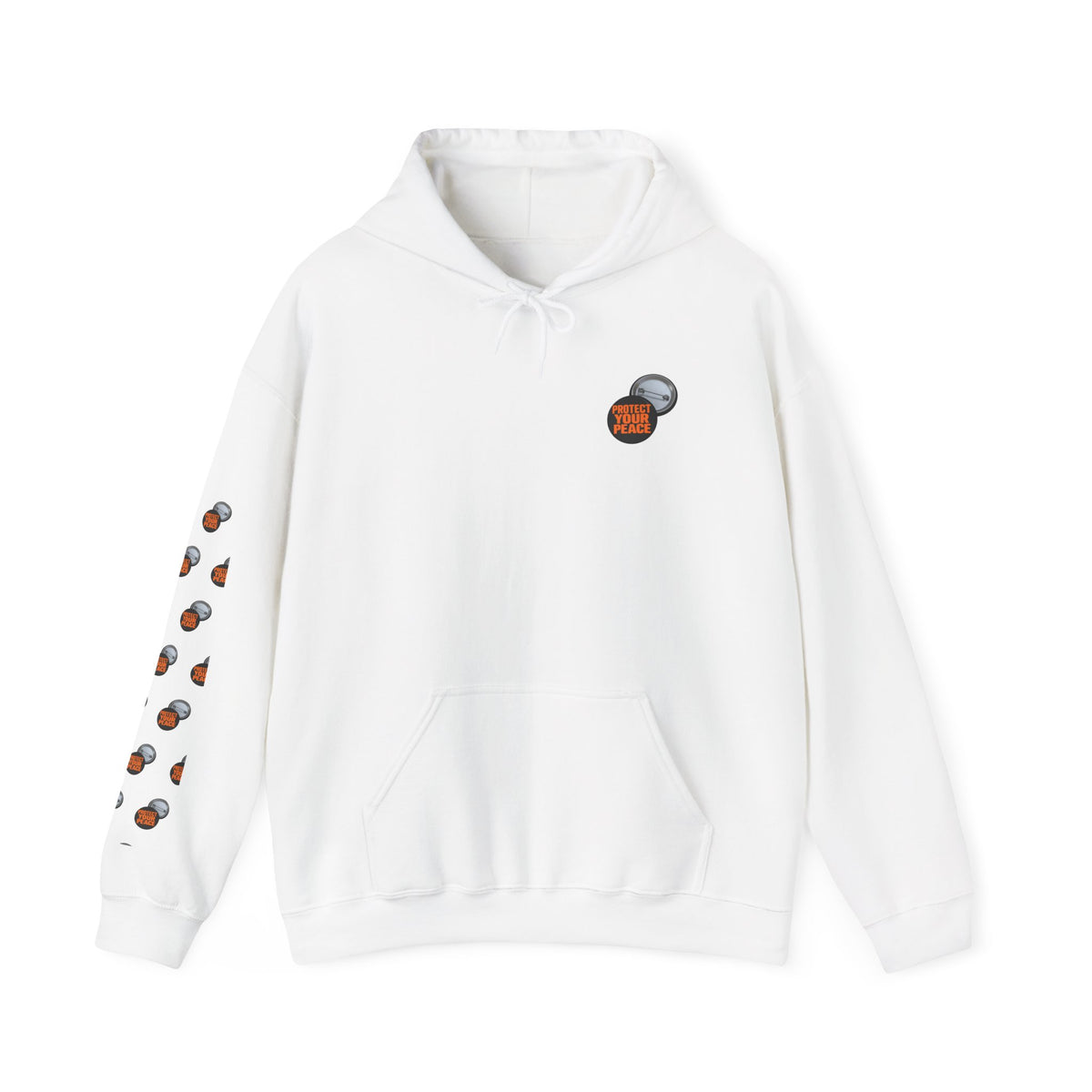 Hockey Puck & Helmet Hoodie — Retro Hockey Sleeve Graphic Sweatshirt