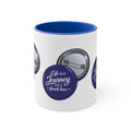 Accent Mug — "Life Is a Journey Not a Finish Line" Inspirational Coffee Cup