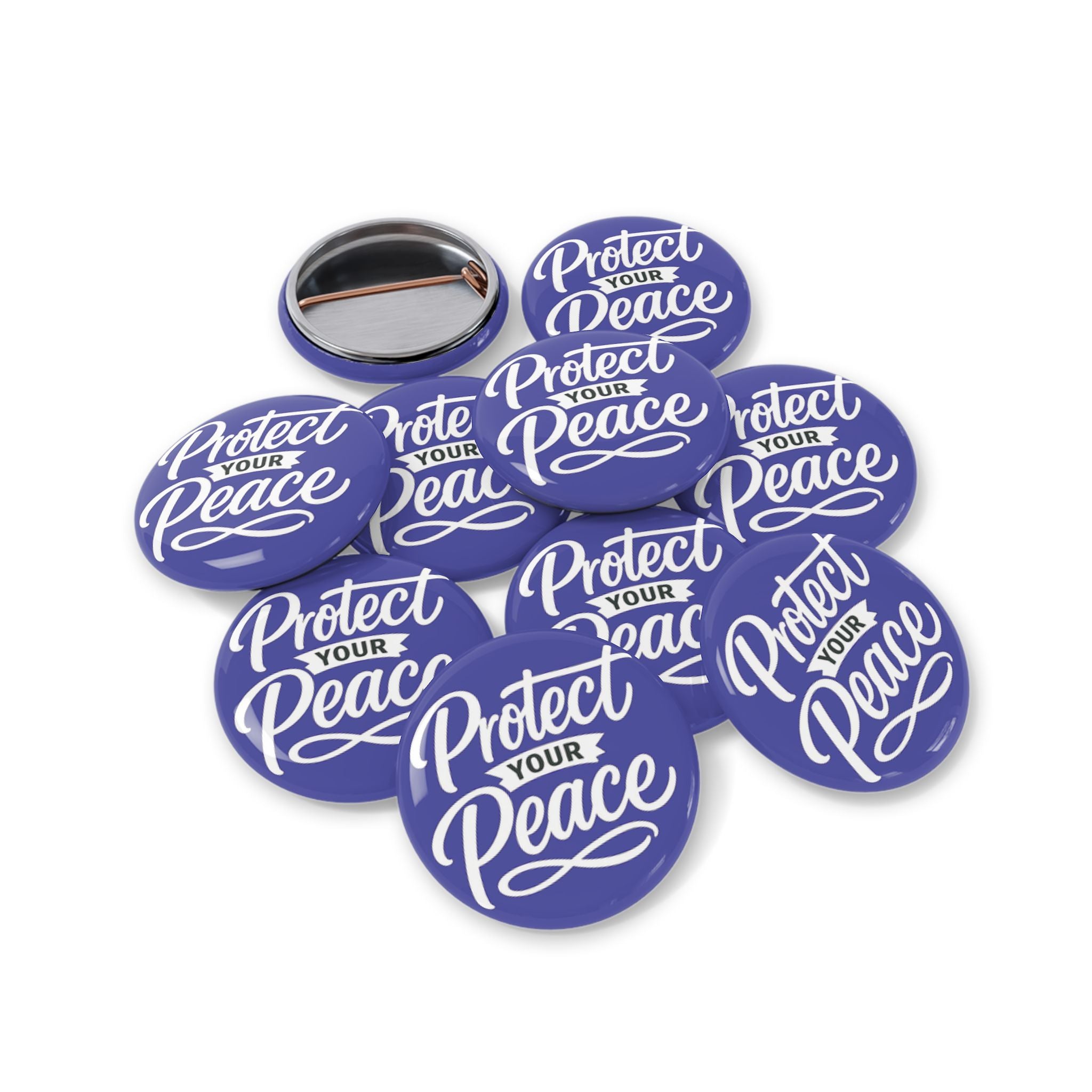 Protect Your Peace Round Pin — Inspirational Enamel Button for Jackets, Bags & Gifts