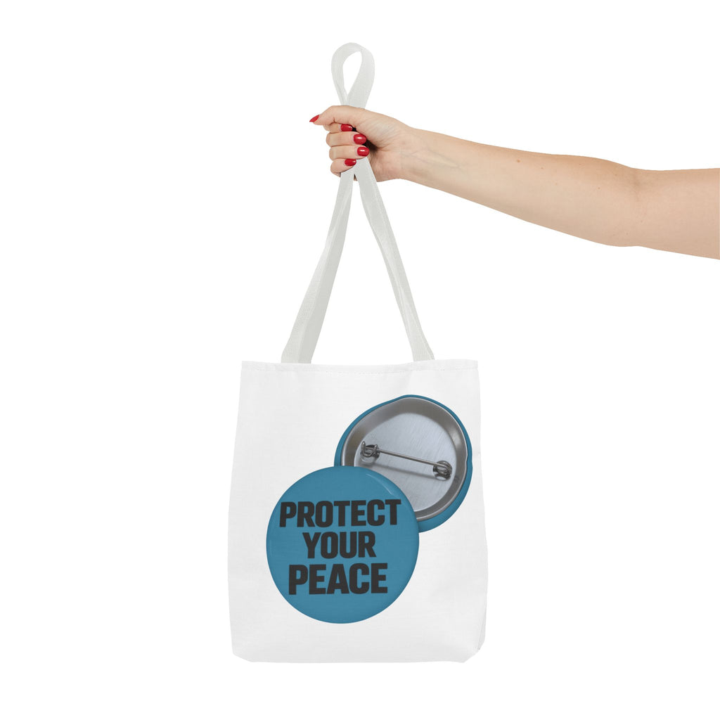 Protect Your Peace Tote Bag - Inspirational Everyday Canvas Shopper
