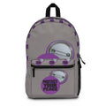 Protect Your Peace Backpack - Purple Button Patterned School & Travel Bag