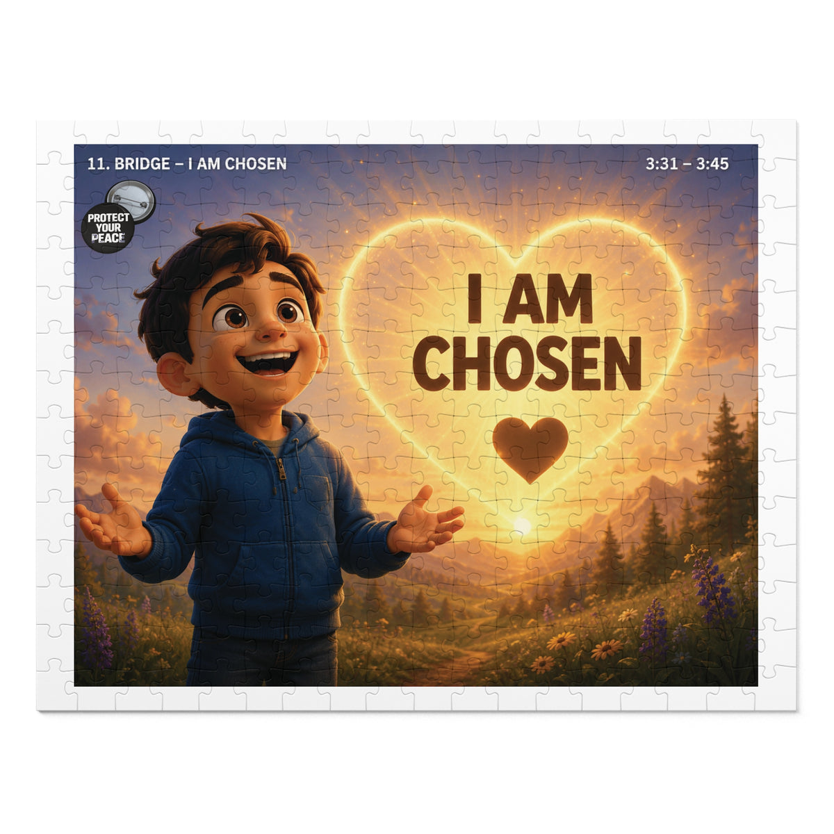 I Am Chosen Heart Puzzle – Inspirational Kids Jigsaw with Tin