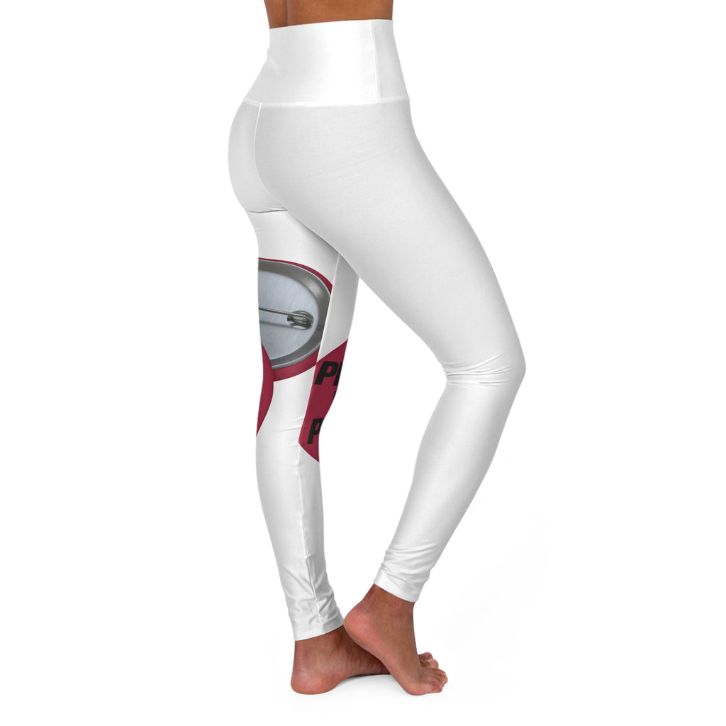 High-Waisted Yoga Leggings — 'Protect Your Peace' circular Graphic
