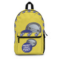 Backpack — Yellow "Protect Your Peace" Button Pattern Backpack